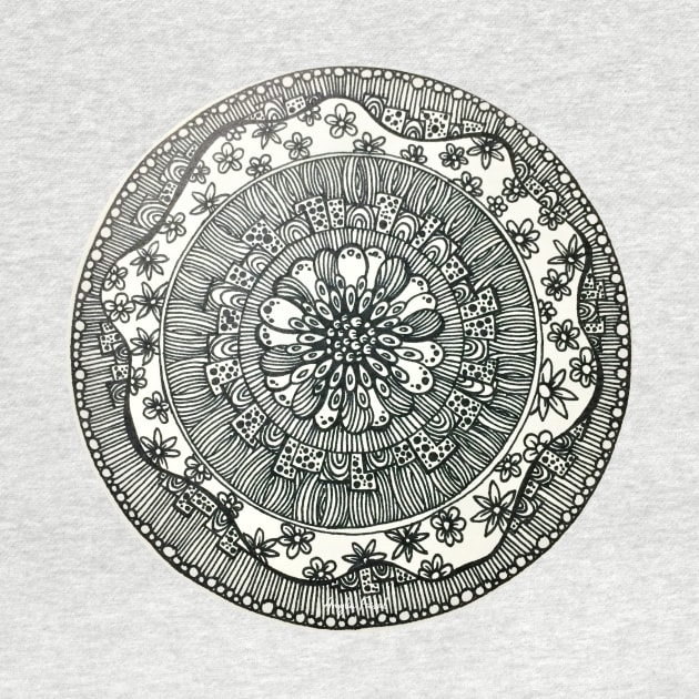 Black and White mandala by amyliafaizalart